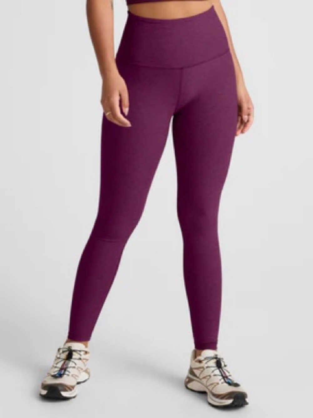 BEYOND YOGA Caught in The Midi Deep Plum High-Rise Leggings XS
